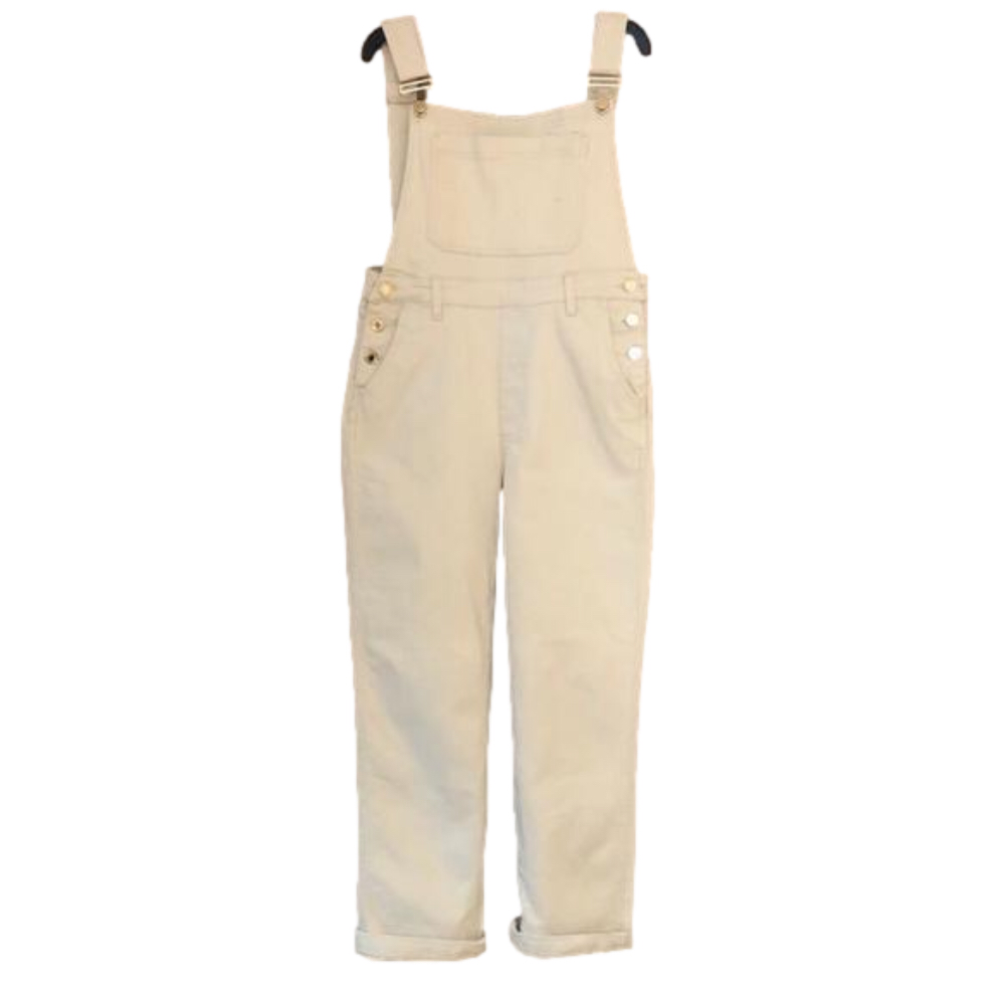 We Wore What cream cotton overall Size 6